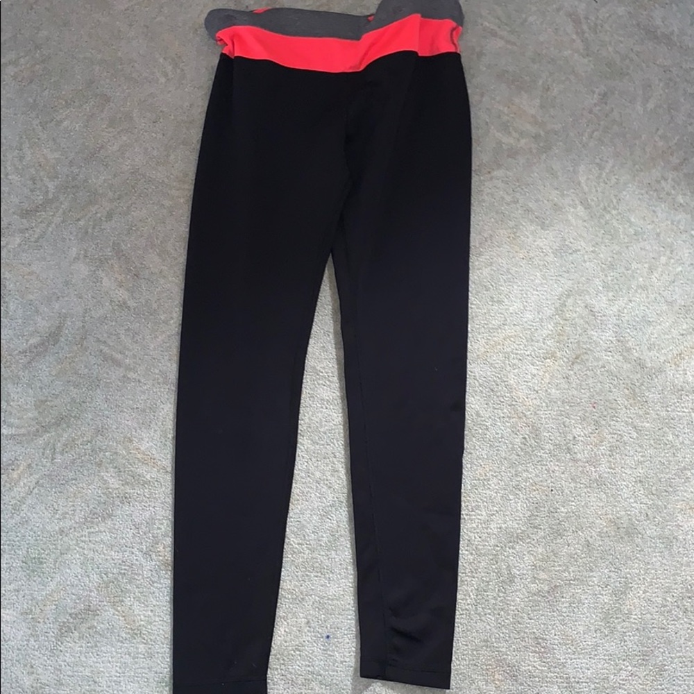 Orange, Black and Grey Yoga Pants